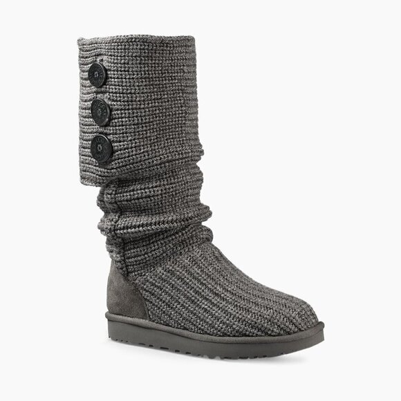 UGG Classic Cardy Button Detailed Knit Tall Boots - Picture 2 of 11